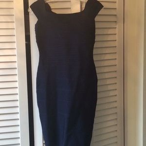 New Without Tags Navy, Rayon Bandage Bodycon Dress